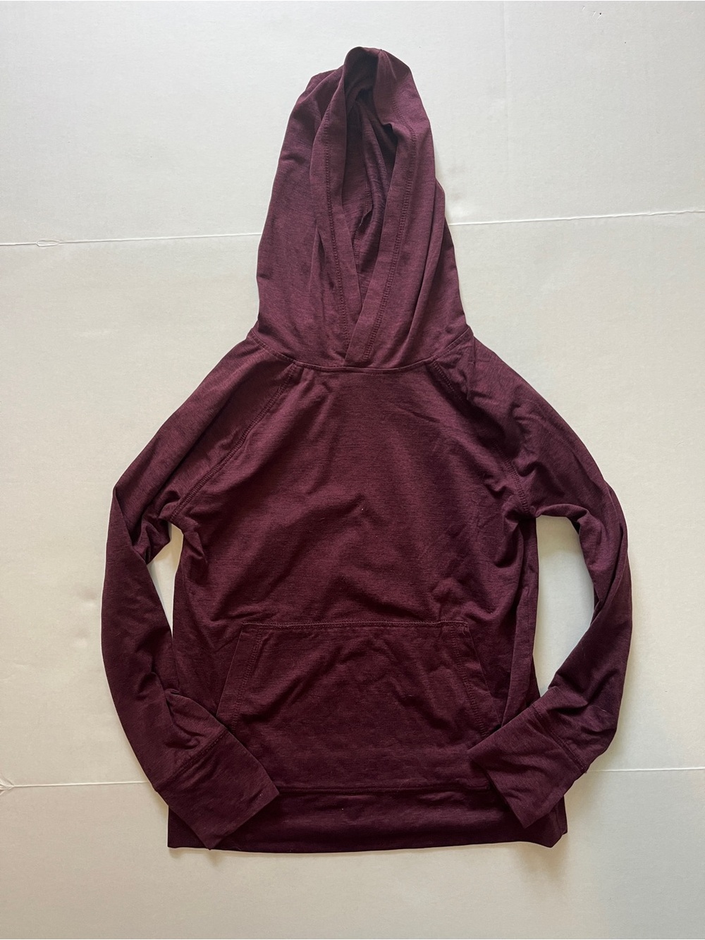 Kids Maroon Hooded Pullover Sweatshirt